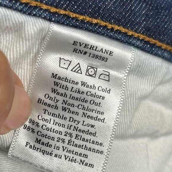 Everlane Dark Washed Blue Hi Waist Ankle Jeans Women’s Size 26 - Picture 6 of 9